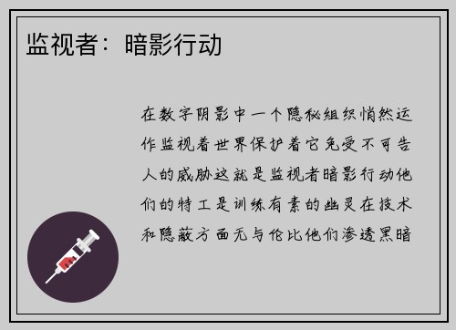 监视者：暗影行动